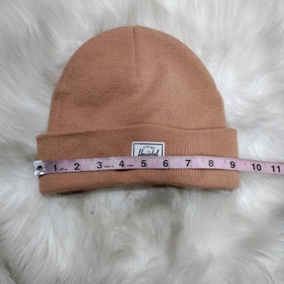 Herschel Supply Co. Elmer Logo Toque Rib-Knit Folded Cuff Beanie Cork Women's OS - Picture 9 of 10